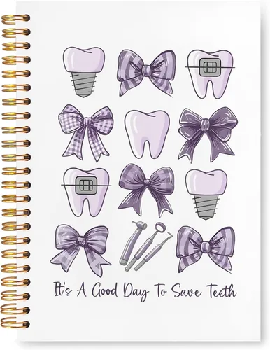 Miniatura 16 de Cuaderno de regalos para dentistas, asistente de higienista dental, regalos de oficina para mujeres, cuaderno de tapa dura en espiral de 5.5 x 8.3