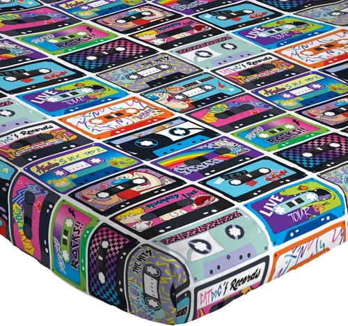 Miniatura 2 de Nickelodeon Splat/Nick 90's Mix Tape - Juego de sábanas de 3 piezas, súper suave, tamaño individual, Varios