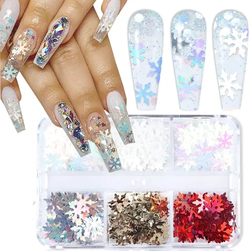 Miniatura 15 de Lentejuelas de uñas con purpurina de otoño, hojas de arce, copos de purpurina holográfica, hojas de arce holográficas, purpurina para uñas, diseño
