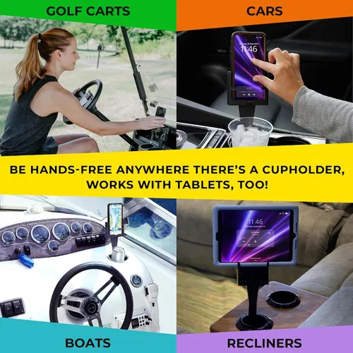 Miniatura 3 de Soportes para teléfono para tu coche, soporte para portavasos, soporte universal ajustable con expansión, soporte para manos libres, compatible