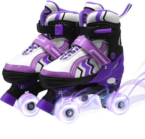Miniatura 13 de Patines de Ruedas para Niños, 4 Patines de Ruedas Ajustables con Ruedas Iluminadas, Patines de Ruedas para Niñas y Niños, Niños Principiantes