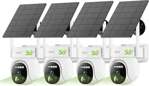 Miniatura 10 de Cámaras de seguridad inalámbricas 2.4G/5G para exteriores, cámara solar 2K para seguridad del hogar, alimentada por batería, PTZ de 360°/visión