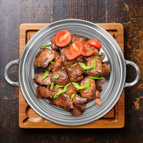 Miniatura 2 de Kichvoe Juego de ollas de cocina de acero inoxidable con asas dobles de 9.44 pulgadas, olla multiusos para cocinar platos calientes y mariscos