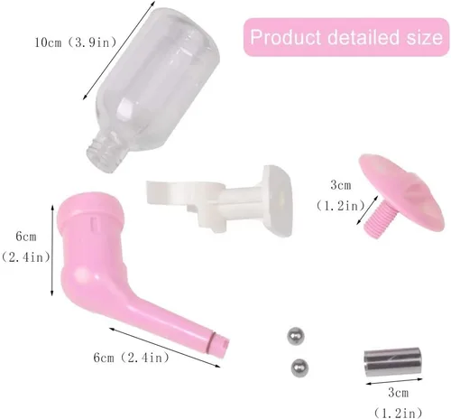 Miniatura 2 de Andiker Botella de agua para perros para jaula, dispensador de agua para perros sin goteo de 11.8 fl oz, ajustable y desmontable, instalado