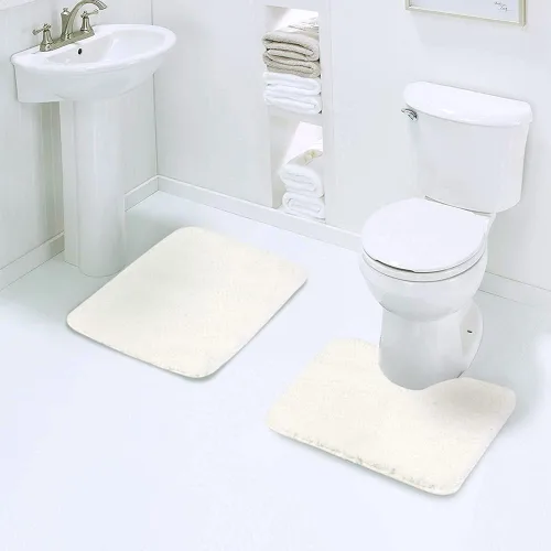 Miniatura 11 de Walensee - Juego de tapete antideslizante para baño, mullido, de suave microfibra, absorbente de agua, lavable a máquina, alfombra de felpa gruesa