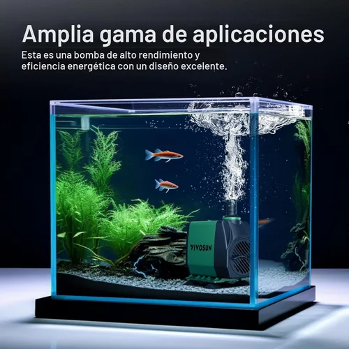 Miniatura 7 de VIVOSUN Bomba Sumergible de 800GPH (3000L/H, 24W), Bomba de Fuente de Agua Ultra Silenciosa con Elevación Alta de 10 pies con Cable de Alimentación