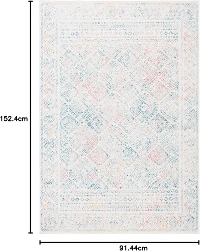 Miniatura 204 de Safavieh - Alfombra decorativa de la colección Tulum, modelo TUL264F, estilo marroquí, bohemio y desgastado, no suelta pelusa, para sala, vestíbulo