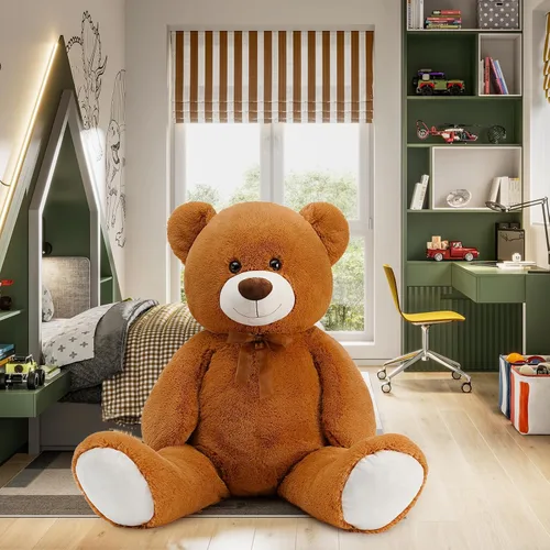 Miniatura 6 de Toys Studio Oso de peluche grande de 51 pulgadas, lindo animal de peluche gigante, juguete de peluche suave para novias y niños, para cumpleaños