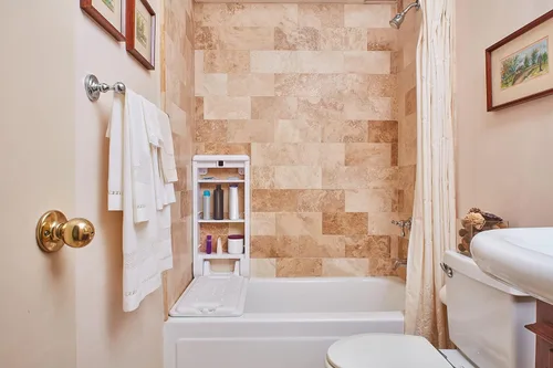 Miniatura 3 de Banco y gabinete de bañera Silla de ducha antideslizante y almacenamiento de baño, blanco Elegible para FSA HSA
