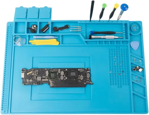 Miniatura 3 de CPB S180 Kit de Alfombrilla de Soldadura Grande - Alfombrilla de Reparación de Silicona Resistente al Calor Magnética con Correa de Muñeca ESD y 3