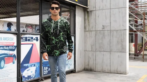 Miniatura 2 de uideazone Sudadera con capucha con estampado 3D para hombre y mujer, con bolsillo tipo canguro