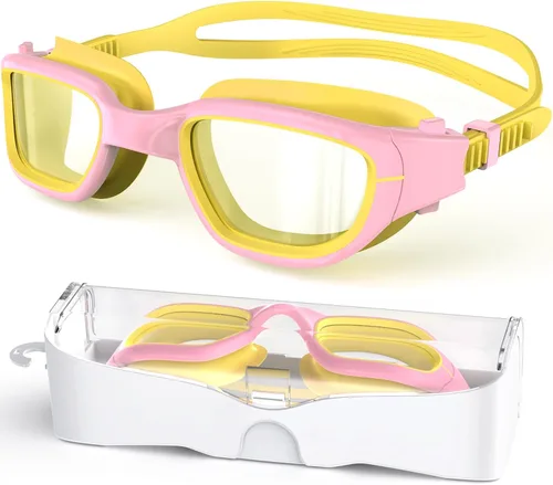 Miniatura 12 de Gafas de natación para niños, gafas de natación para niños de 6 a 14 años, gafas de piscina con protección UV antivaho para niños y niñas Azul