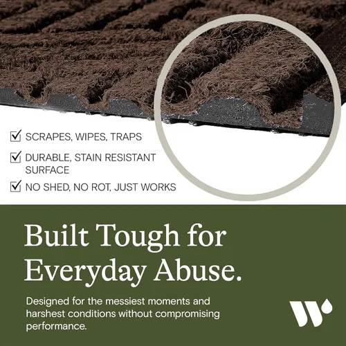 Miniatura 4 de WaterHog Tapete de Bienvenida para Interior/Exterior, 2' x 3', Fabricado en Estados Unidos, Duradero y Resistente al Agua, Tapete Atrapa Suciedad