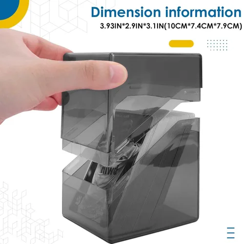 Miniatura 3 de Caja de cubierta de cartas Homthy para cartas coleccionables, caja de almacenamiento de cartas Commander de cuero con cierre magnético que contiene