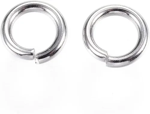 Miniatura 33 de HDSupplies 100 piezas - 4mm de argollas de acero inoxidable 304 de tono negro - Calibre 22 (espesor de 0.6mm)