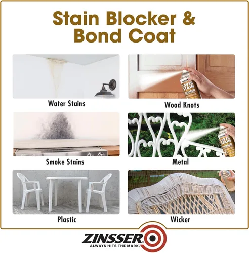 Miniatura 4 de Zinsser 3608 Imprimador en aerosol para cubrir manchas, de base de aceite, 13 onzas, blanco