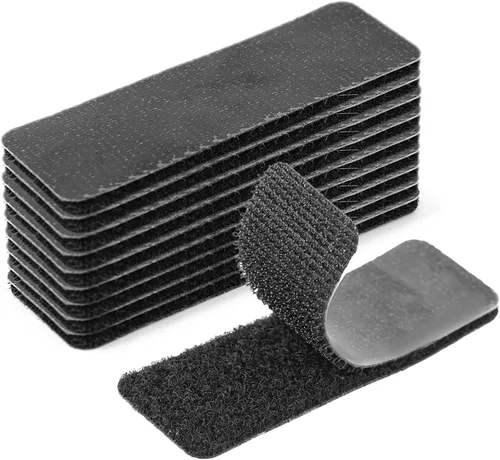 Miniatura 6 de Art3d 48 juegos de cinta adhesiva de gancho y bucle, tira adhesiva de doble cara de 3 pulgadas x 1 pulgada, resistente Negro