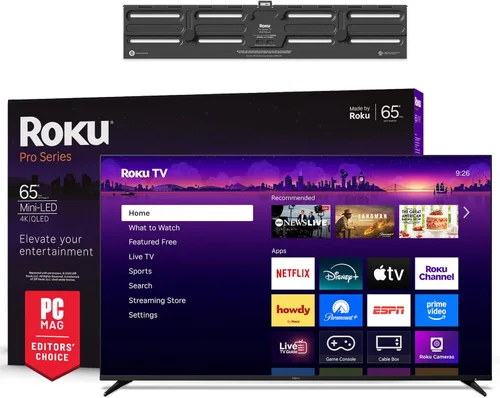 Miniatura 22 de Roku Smart TV 2025 – Serie Pro de 55 pulgadas, TV Mini-LED – RokuTV con Control Remoto por Voz Retroiluminado Pro – Televisión 4K QLED de Pantalla