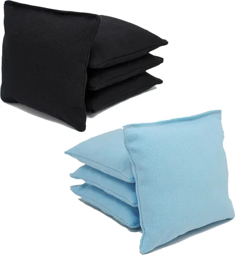 Miniatura 10 de Bolsas de cornhole con regulación ACA de Donkey Sports (personalizable) Juego de 8. Relleno de maíz. - Negro/Violeta