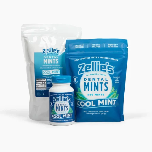 Miniatura 7 de Zellie's - Paquete combinado de mentas 100% xilitol para el aliento Sin aspartamo, sin gluten, vegano y kosher Incluye (1) mentas frescas