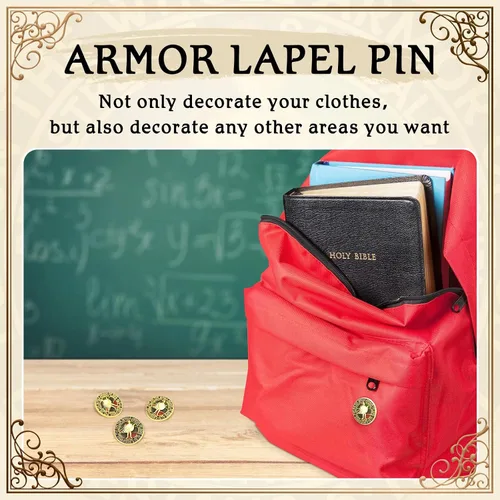 Miniatura 12 de Therwen 16 broches religiosos de oro de 1.18 pulgadas para poner en toda la armadura, broches religiosos cristianos a granel para hombres y mujeres