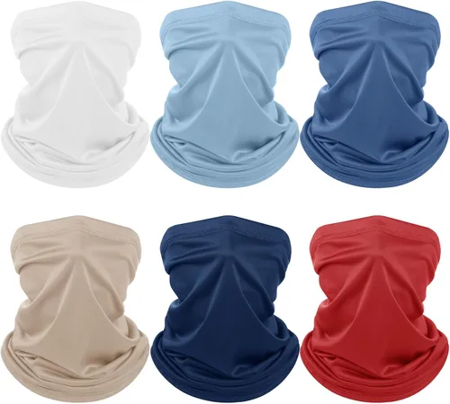 Miniatura 28 de Geyoga 6 piezas de protección UV para el verano, polaina de cuello refrescante, ropa para la cara, polaina para cuello, bufanda, protector solar