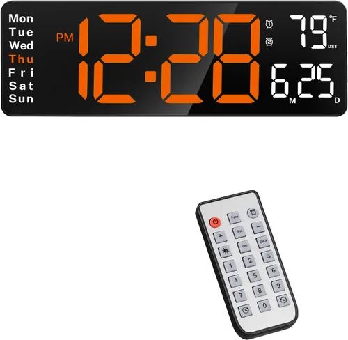 Miniatura 8 de Digital Clock Large Display, 13" Large Digital Wall Clock for Classroom