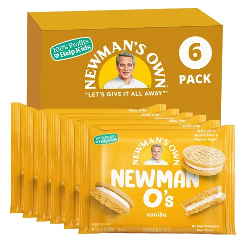 Miniatura 10 de Newman's Own Newman-O's, Galletas de chocolate rellenas de crema, paquetes de 13 onzas (paquete de 6)