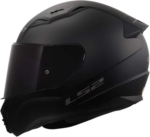 Miniatura 2 de LS2 Helmets Centric - Casco de motocicleta de cara completa (negro mate con escudo ahumado transparente y oscuro, talla XS)