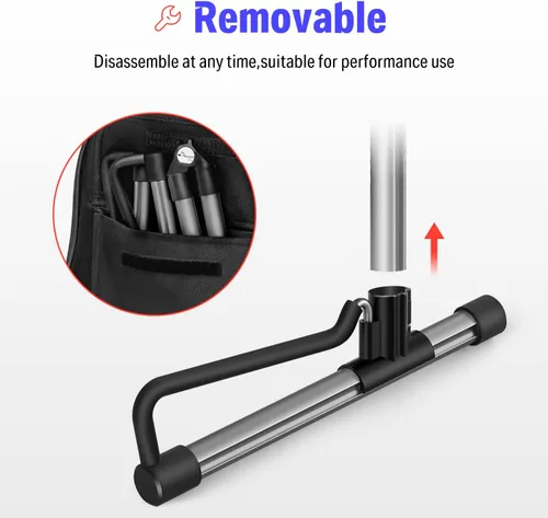 Miniatura 3 de Donner Soporte para Guitarra, Soportes Plegables Ajustables para Guitarra Acústica Eléctrica, Soporte de Viaje de Metal Clásico para Bajo, Gris
