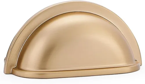 Miniatura 9 de HARPOON Paquete de 10 tiradores para cajones de tazas de latón antiguo, tiradores de gabinete de cocina de 3 pulgadas y 2.992 in