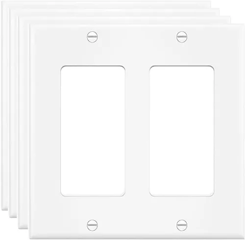 Placa de pared para interruptor de 2 segmentos, doble decorador, placa frontal eléctrica para interruptor de luz, receptáculo, atenuadores, salida