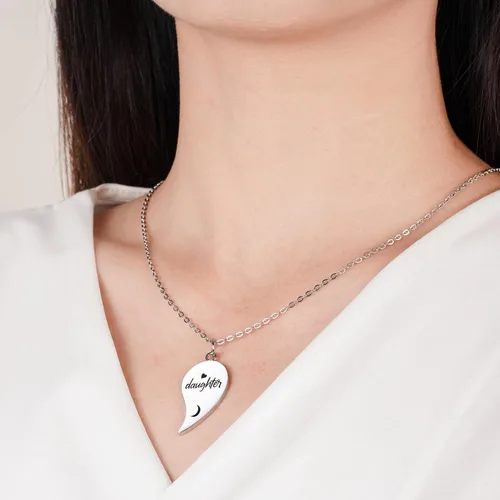 Miniatura 5 de Yonhon Collar para padre e hija para 2, juego de pulseras a juego para padre e hija para 2