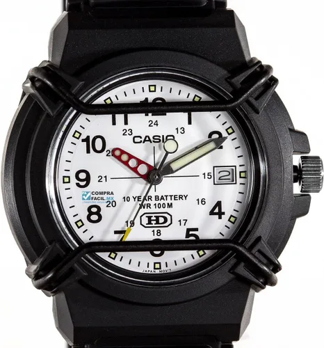 Miniatura 3 de Casio HDA600B-7BV Reloj de cuarzo de resina negra para hombre con esfera blanca, Azul, Reloj analógico, reloj de cuarzo