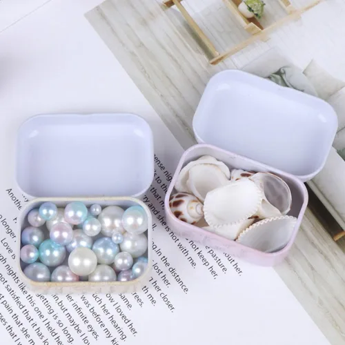Miniatura 4 de 8 piezas de mini flores de estaño organizador de joyas caja de almacenamiento cajas decorativas pequeñas latas de metal floral con tapas