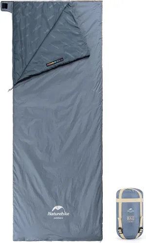 Miniatura 11 de Naturehike Saco de dormir ligero y compacto, sobre de 59 ℉/32 ℉, ultraligero para mochilero, portátil, impermeable, con saco de compresión para frío