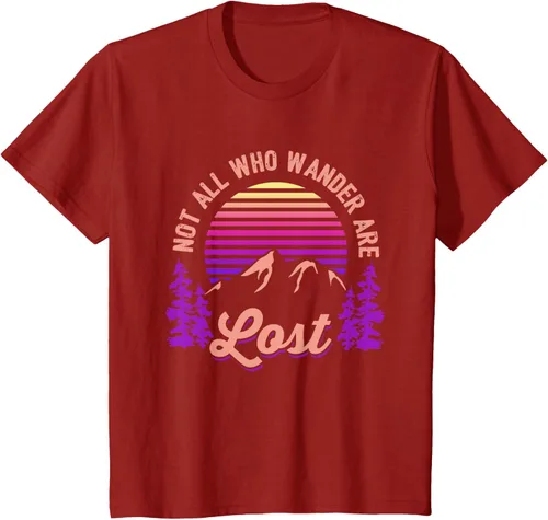 Miniatura 48 de Not All Who Wander Are Lost Vintage Mountains - Camiseta de senderismo, Negro, S