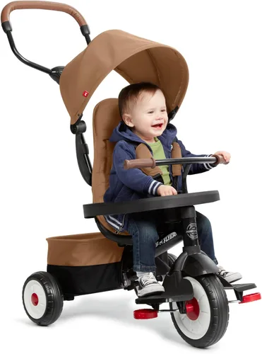 Miniatura 9 de Radio Flyer Stroll 'N Trike 4 en 1, cochecito convertible a triciclo para niños pequeños de 1 a 5 años, crece con tu hijo Negro