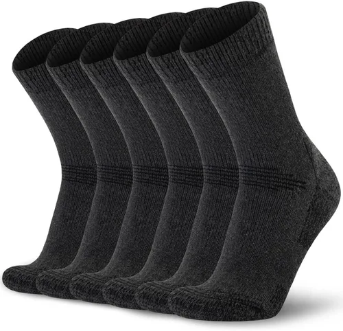 Miniatura 7 de Time May Tell - Calcetines de lana merino para hombre con amortiguación para senderismo al aire libre, paquete de 3
