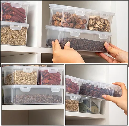 Miniatura 6 de Homoyoyo Contenedor hermético de almacenamiento de alimentos Caja de almacenamiento sellada para granos de harina de caramelo de frijoles de pasta