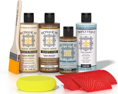 Miniatura 116 de Retique It Kit multiusos con acabado de madera - GO Beyond de madera falsa con imprimación a base de madera líquida pintable y tinte de gel - 60