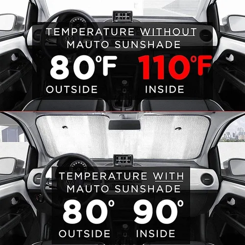 Miniatura 5 de Parasol para parabrisas Dogo Argentino, protector solar con protección solar y mantiene tu automóvil fresco para la mayoría de los sedanes, SUV