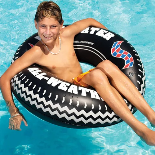 Miniatura 6 de Swimline Anillo de piscina Monster Tire – Flotador de descanso inflable con diseño divertido para adultos y adolescentes – Anillo de vinilo duradero