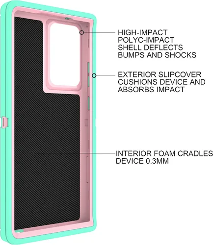 Miniatura 8 de Funda protectora de alta resistencia con protector de pantalla [3 capas] de goma resistente a prueba de impactos