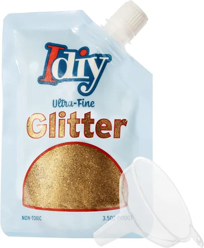 Miniatura 14 de iDIY - Brillantina ultra fina azul aguamarina (3.5 onzas), purpurina extrafina con bolsa de boquilla fácil de verter y embudo para resina, slime