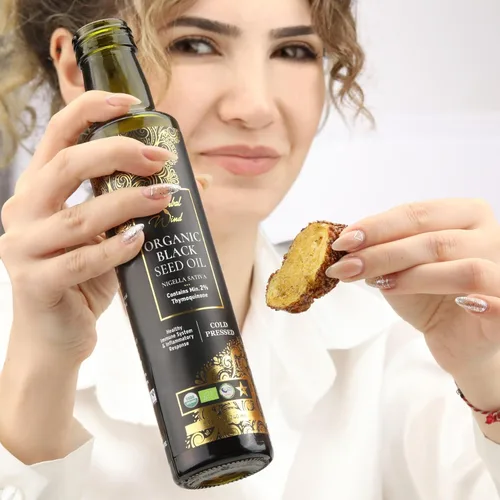 Miniatura 7 de Herbal Wind Aceite de semilla negra: aceite de semilla negra orgánico USDA prensado en frío, aceite de semilla de comino negro turco Nigella Sativa