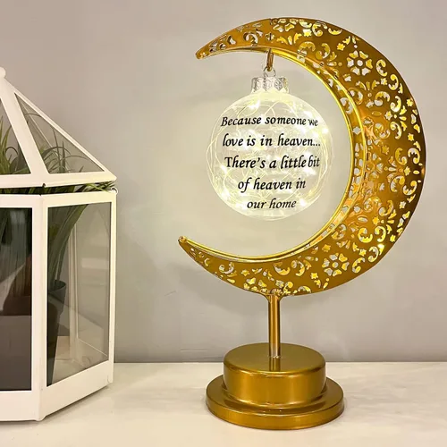 Besoamo Lámpara conmemorativa de luna, regalos de condolencias por pérdida de un ser querido, regalos de recuerdo de condolencias de duelo, en