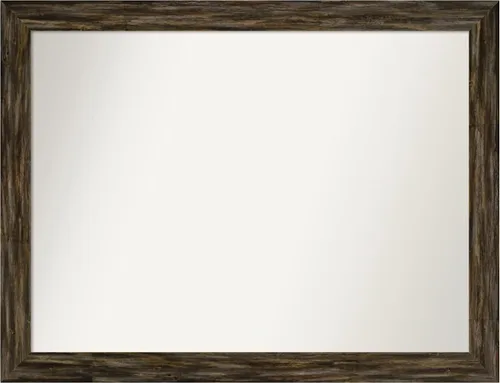 Miniatura 387 de Amanti Art Espejo de baño marrón para sobre el fregadero, 25 x 25 pulgadas, hecho a medida, espejo de tocador cuadrado marrón medio, marco de madera