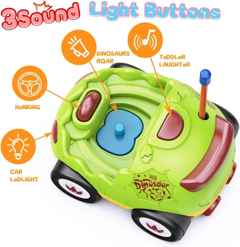 Miniatura 3 de Kidz do 2 Pack Juguetes de dinosaurio con control remoto para niños pequeños de 2 a 5 años, regalos de Navidad y cumpleaños para niños de 2 a 5