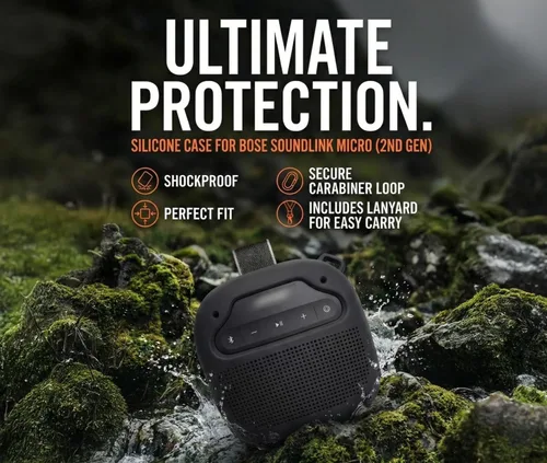 Miniatura 4 de alltravel Funda de silicona para altavoz Bluetooth portátil Bose SoundLink Micro (2.ª generación)